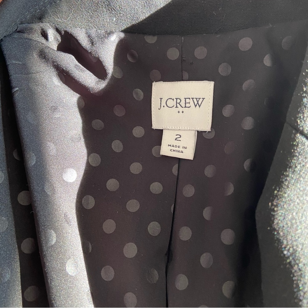J. Crew Ruby Blazer Black One Button Size 2 - image 7